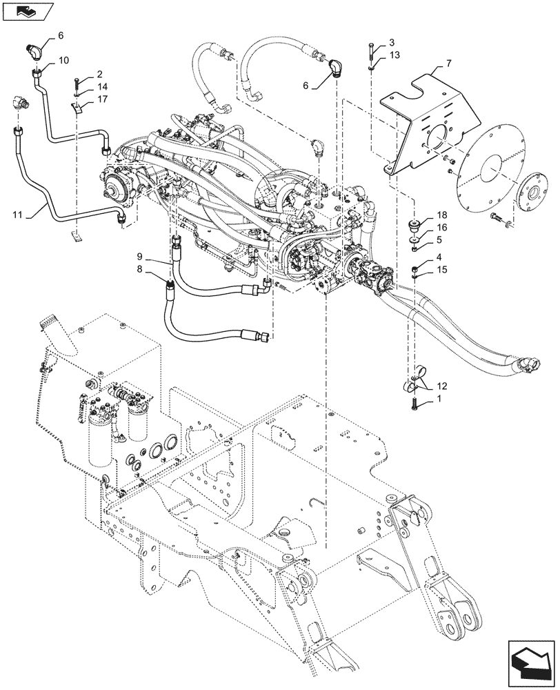 Схема запчастей Case 750M WT/LGP - (29.218.AO[02]) - PUMP, HYDRO (29) - HYDROSTATIC DRIVE