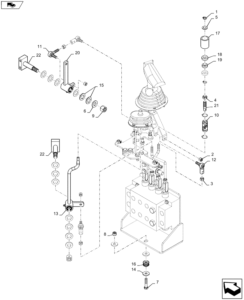 Схема запчастей Case 850M LT - (35.359.AJ[06]) - VALVE, CONTROL, 4 SP (35) - HYDRAULIC SYSTEMS