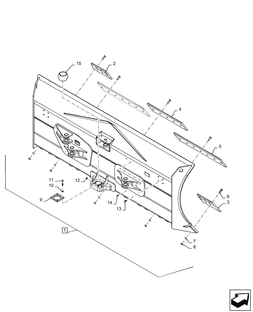 Схема запчастей Case 2050M XLT - (86.110.AD [03]) - BLADE PAT (XLT/LT) (86) - DOZER