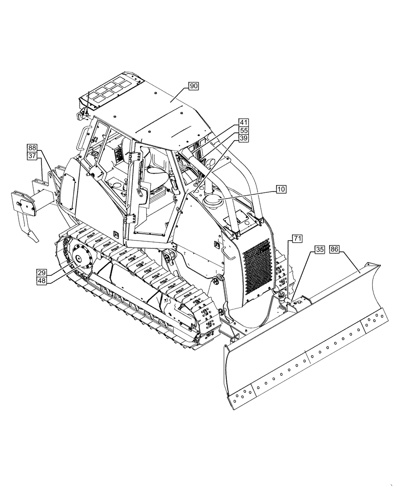 Схема запчастей Case 850M LT - (00.000.00) - PICTORIAL INDEX - MAIN SECTIONS (00) - GENERAL & PICTORIAL INDEX