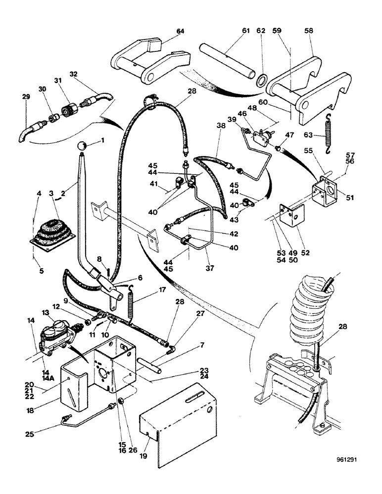 Схема запчастей Case 580G - (390) - SIDESHIFT BACKHOE - BOOM LATCH, TRANSPORT (09) - CHASSIS/ATTACHMENTS