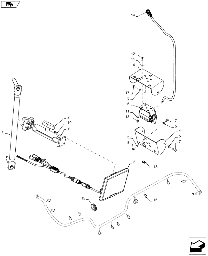 Схема запчастей Case 721F - (55.530.AA) - REAR VIEW CAMERA (55) - ELECTRICAL SYSTEMS