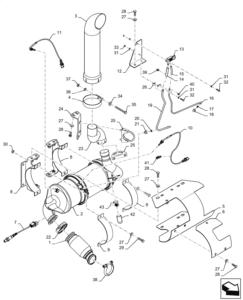 Схема запчастей Case 750M LT - (10.254.AL[01]) - MUFFLER (10) - ENGINE