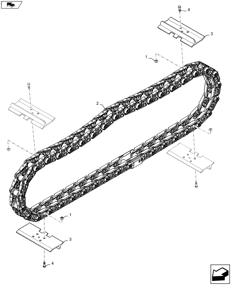 Схема запчастей Case 750M WT/LGP - (48.100.AD[06]) - TRACK CHAIN, 24" CLOSED (48) - TRACKS & TRACK SUSPENSION