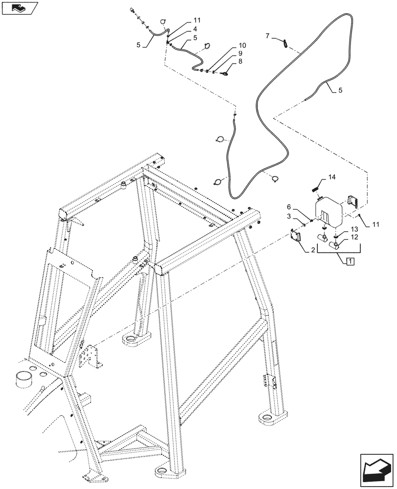 Схема запчастей Case 750M WT - (55.518.010) - WINDSHIELD WASHER (55) - ELECTRICAL SYSTEMS