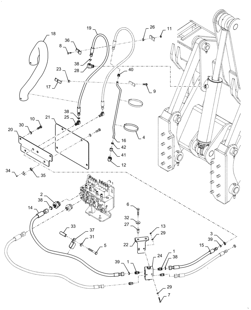Схема запчастей Case 1650M XLT BD - (35.742.010) - VAR - 784007, 784779 - RIPPER, HYDRAULICS (35) - HYDRAULIC SYSTEMS