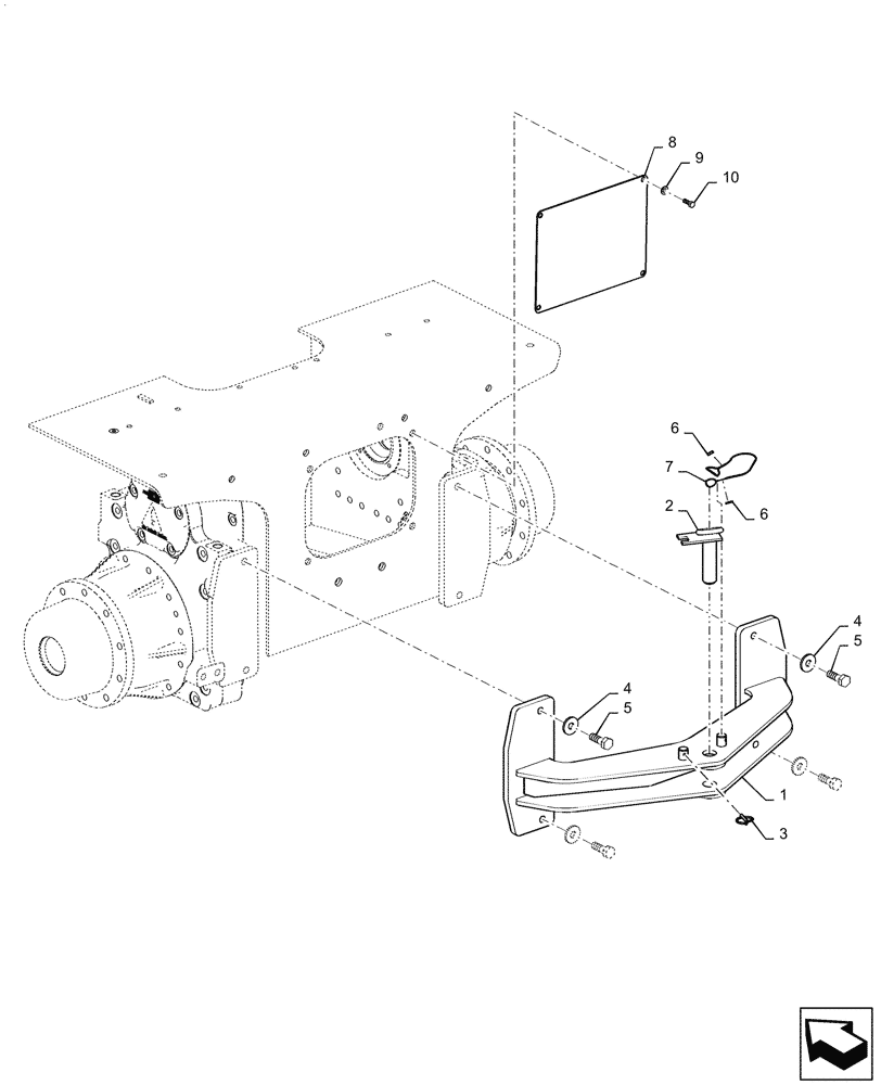 Схема запчастей Case 750M LT - (37.100.010) - VAR - 784573 - DRAWBAR (37) - HITCHES, DRAWBARS & IMPLEMENT COUPLINGS