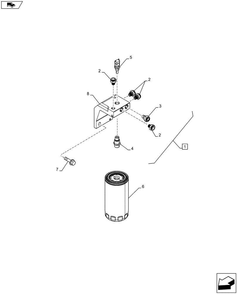 Схема запчастей Case F4HFE413P A001 - (10.218.AD) - FUEL FILTER (10) - ENGINE