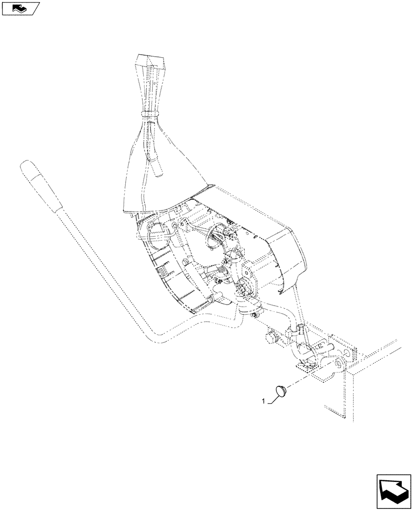 Схема запчастей Case CX55BMSR - (01-049[04]) - CONTROLS, OPERATORS (LH LEVER STAND - CAP) (90) - PLATFORM, CAB, BODYWORK AND DECALS