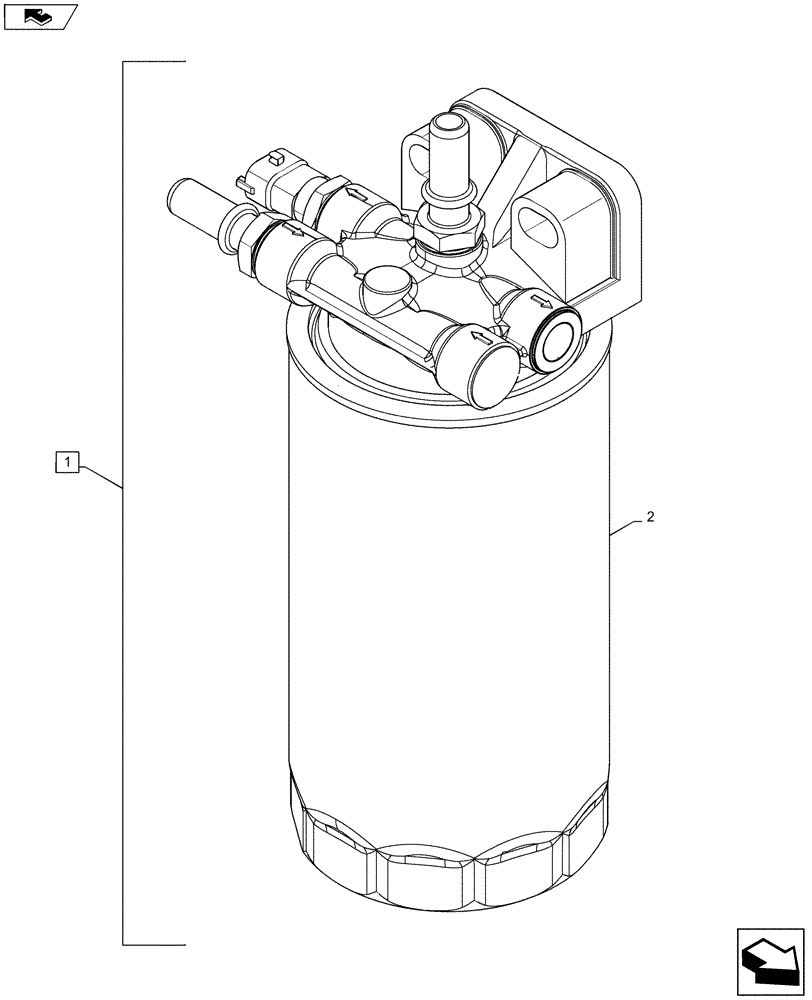 Схема запчастей Case TR270 - (10.206.AG) - FUEL FILTER, LINES (10) - ENGINE