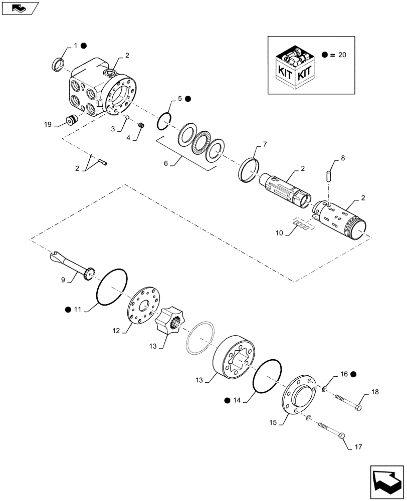 Схема запчастей Case 1221F - (41.200.CJ) - STEERING ASSY (41) - STEERING