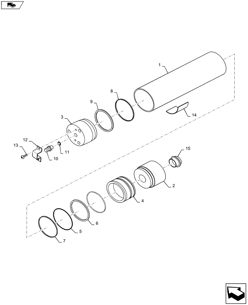 Схема запчастей Case 1221F - (35.701.AA) - ACCUMULATOR (35) - HYDRAULIC SYSTEMS