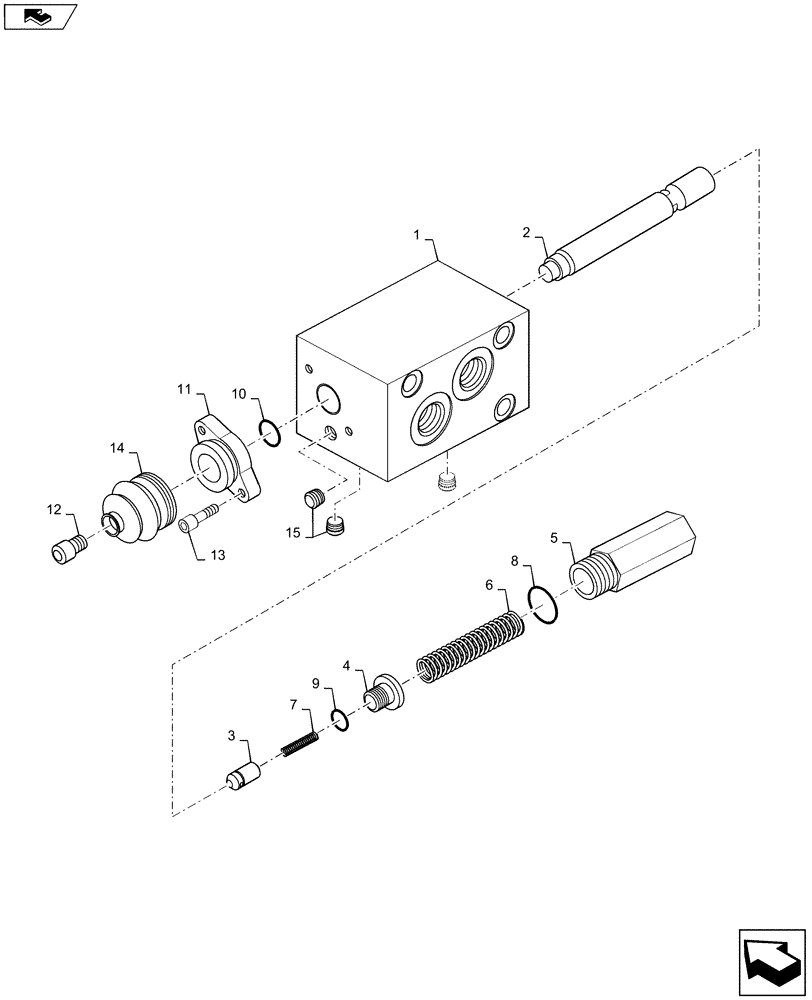 Схема запчастей Case 1221F - (35.360.AL) - STOP, VALVE (35) - HYDRAULIC SYSTEMS