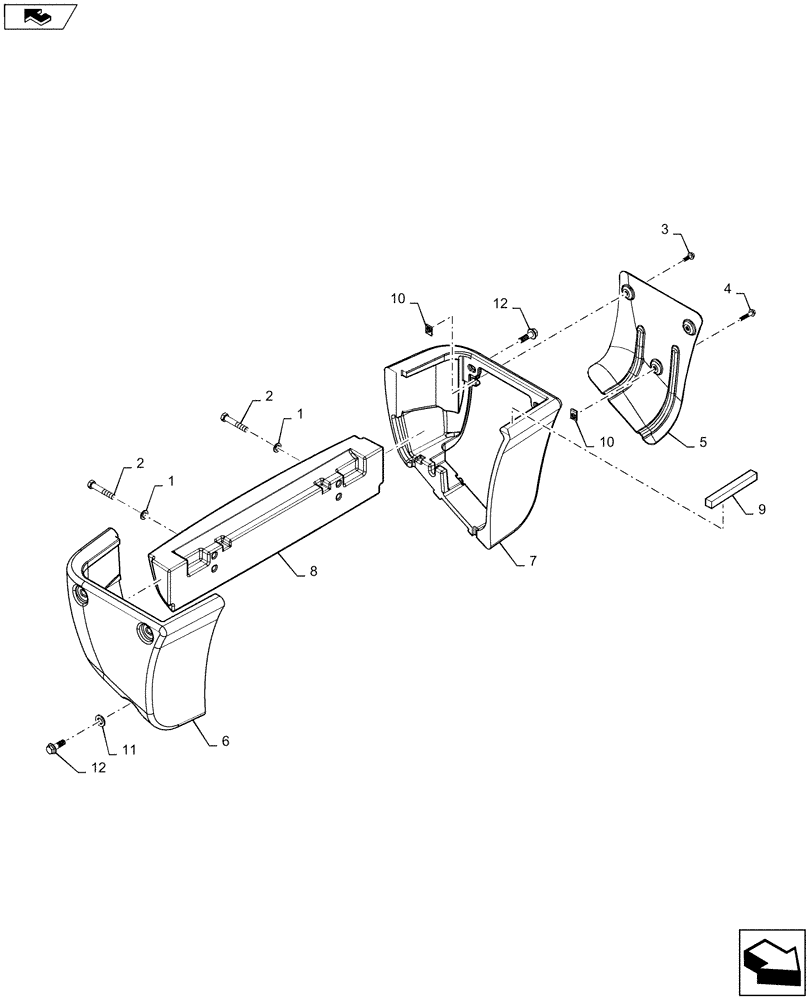Схема запчастей Case SR200 - (39.140.AM) - COUNTERWEIGHT (39) - FRAMES AND BALLASTING