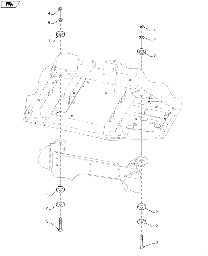Схема запчастей Case 921F - (90.150.AG) - CAB MOUNTING PARTS (90) - PLATFORM, CAB, BODYWORK AND DECALS