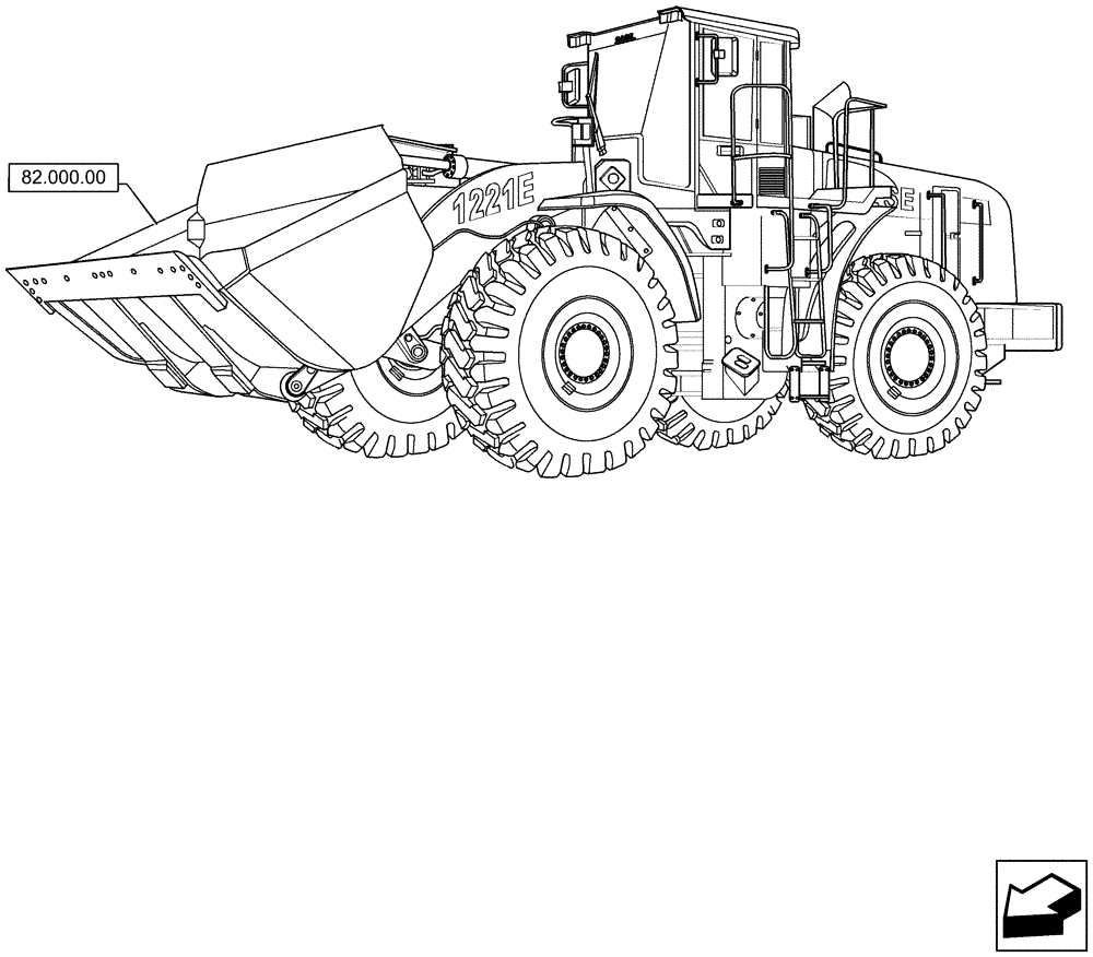 Схема запчастей Case 1221F - (00.000.82) - PICTORIAL INDEX - FRONT LOADER (00) - GENERAL & PICTORIAL INDEX