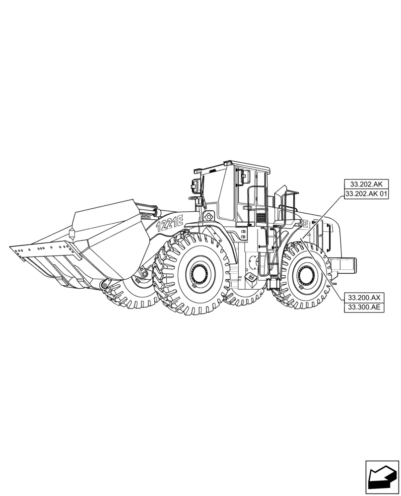 Схема запчастей Case 1221F - (33.000.00) - SECTION INDEX - BRAKES AND CONTROLS (33) - BRAKES & CONTROLS