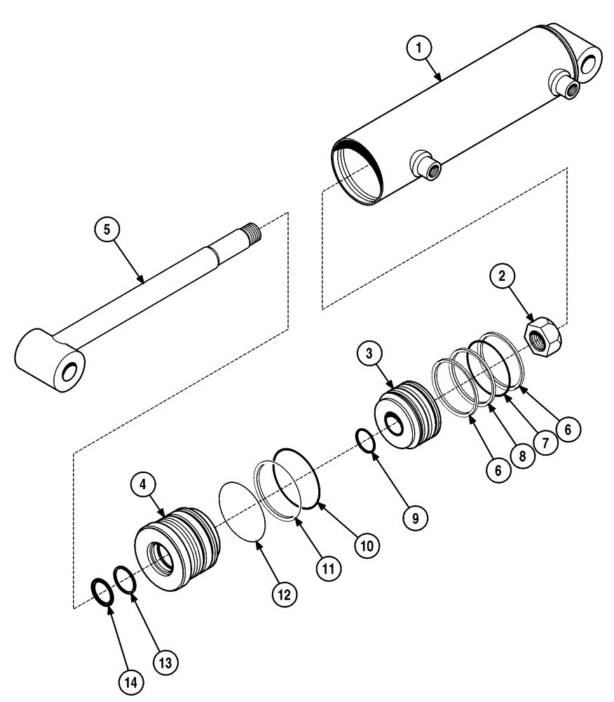 Схема запчастей Case 6010 - (08-29) - CYLINDER ASSY - BOOM TILT (35) - HYDRAULIC SYSTEMS