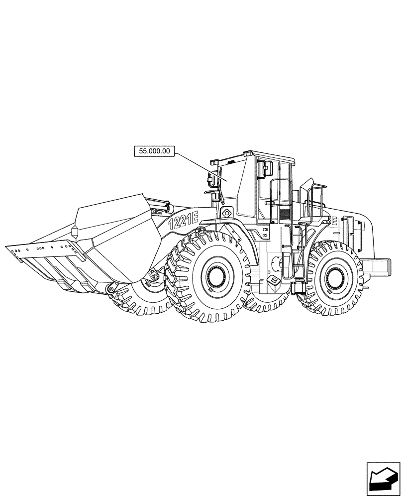 Схема запчастей Case 1221F - (00.000.55) - PICTORIAL INDEX - ELECTRICAL SYSTEMS (00) - GENERAL & PICTORIAL INDEX