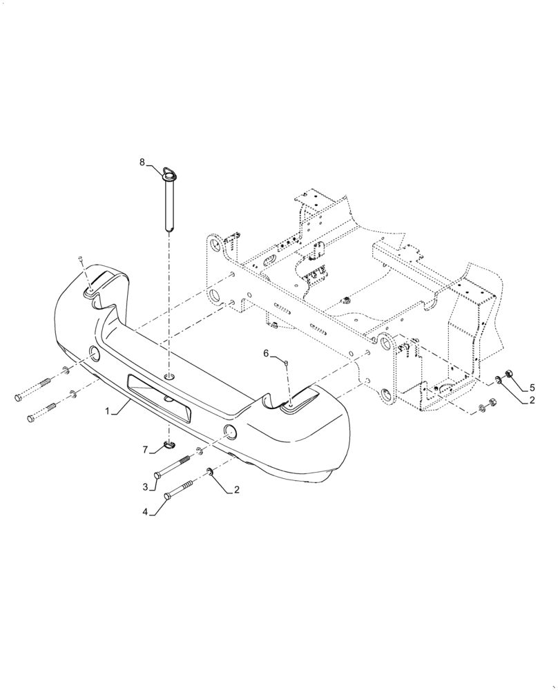 Схема запчастей Case 821F - (39.140.AM[01]) - COUNTERWEIGHT INSTALLATION (39) - FRAMES AND BALLASTING