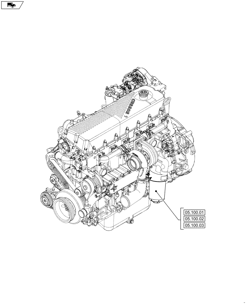 Схема запчастей Case F2CFE614A B001 - (05.000.00) - SECTION INDEX - MACHINE COMPLETION AND EQUIPMENT (05) - SERVICE & MAINTENANCE