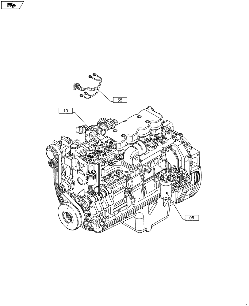 Схема запчастей Case F4HFE613R B006 - (00.000.00) - PICTORIAL INDEX - MAIN SECTIONS (00) - GENERAL & PICTORIAL INDEX