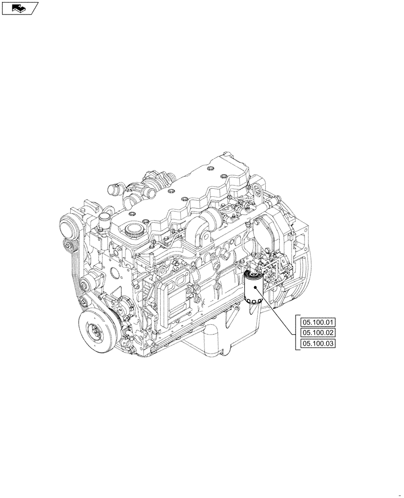 Схема запчастей Case F4HFE613S B003 - (05.000.00) - SECTION INDEX - MACHINE COMPLETION AND EQUIPMENT (05) - SERVICE & MAINTENANCE