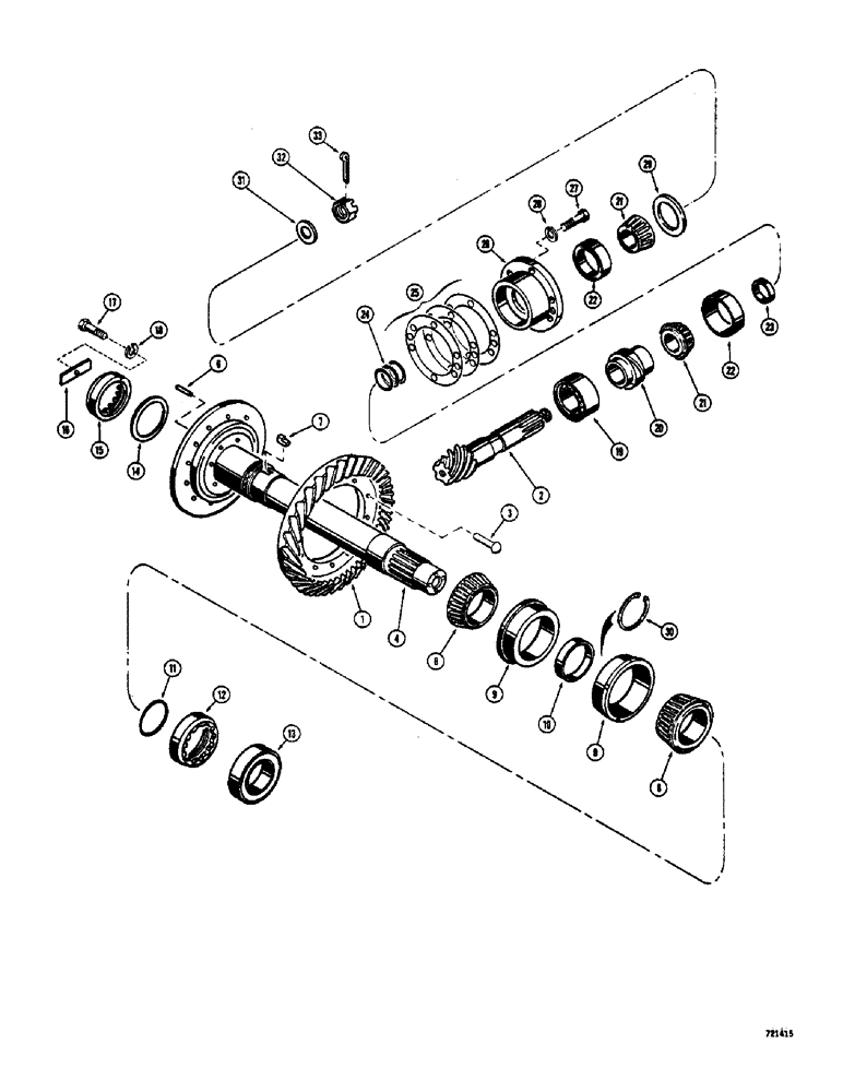 Схема запчастей Case 600 - (270) - RHINOMATIC WINCH, RING GEAR, PINION AND SHAFT (05) - UPPERSTRUCTURE CHASSIS