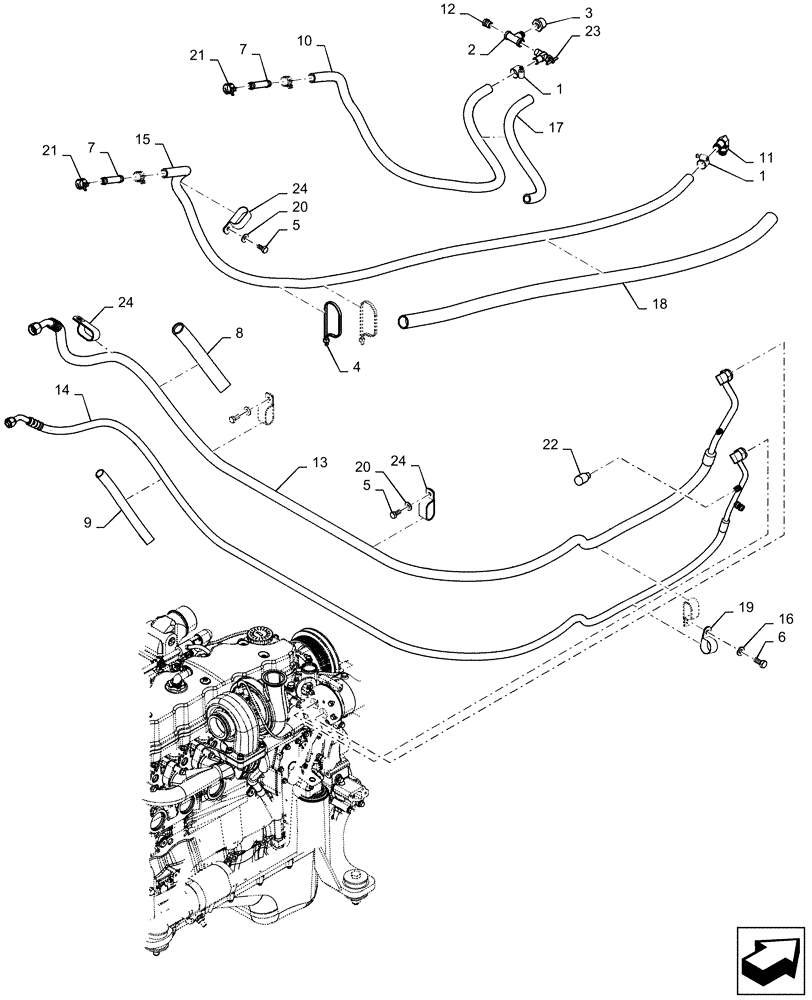 Схема запчастей Case 1650M WT/LGP - (50.050.AL[01]) - HEATER, AIR CONDITIONER, CAB (50) - CAB CLIMATE CONTROL