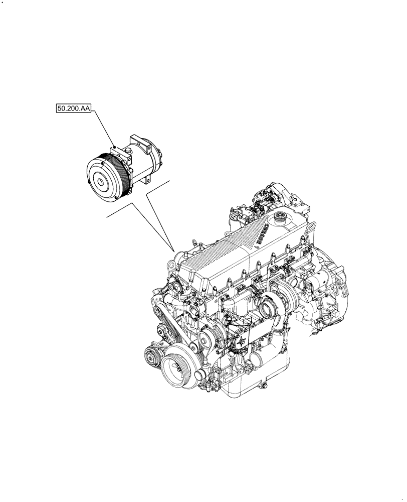 Схема запчастей Case F2CFE614G B002 - (50.000.00) - SECTION INDEX - CAB CLIMATE CONTROL (50) - CAB CLIMATE CONTROL