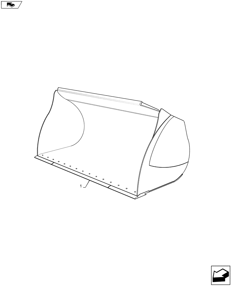Схема запчастей Case 1121F - (82.300.01) - BUCKET, LIGHT MATERIAL (82) - FRONT LOADER & BUCKET