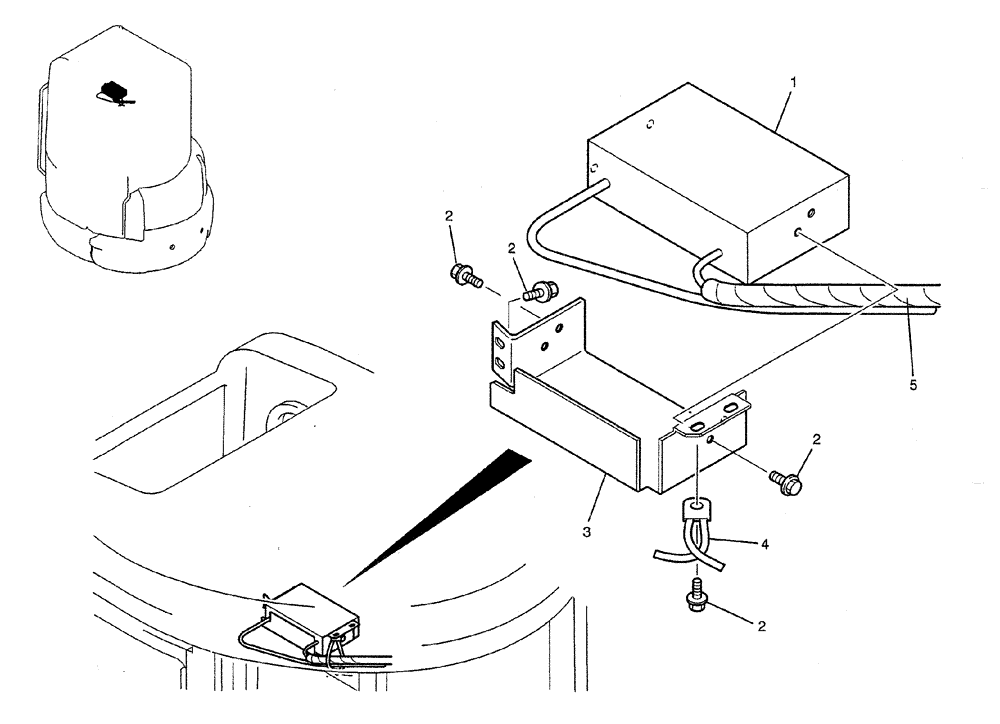Схема запчастей Case CX27B PV13 - (05-003) - RADIO INSTAL OPTIONAL PARTS