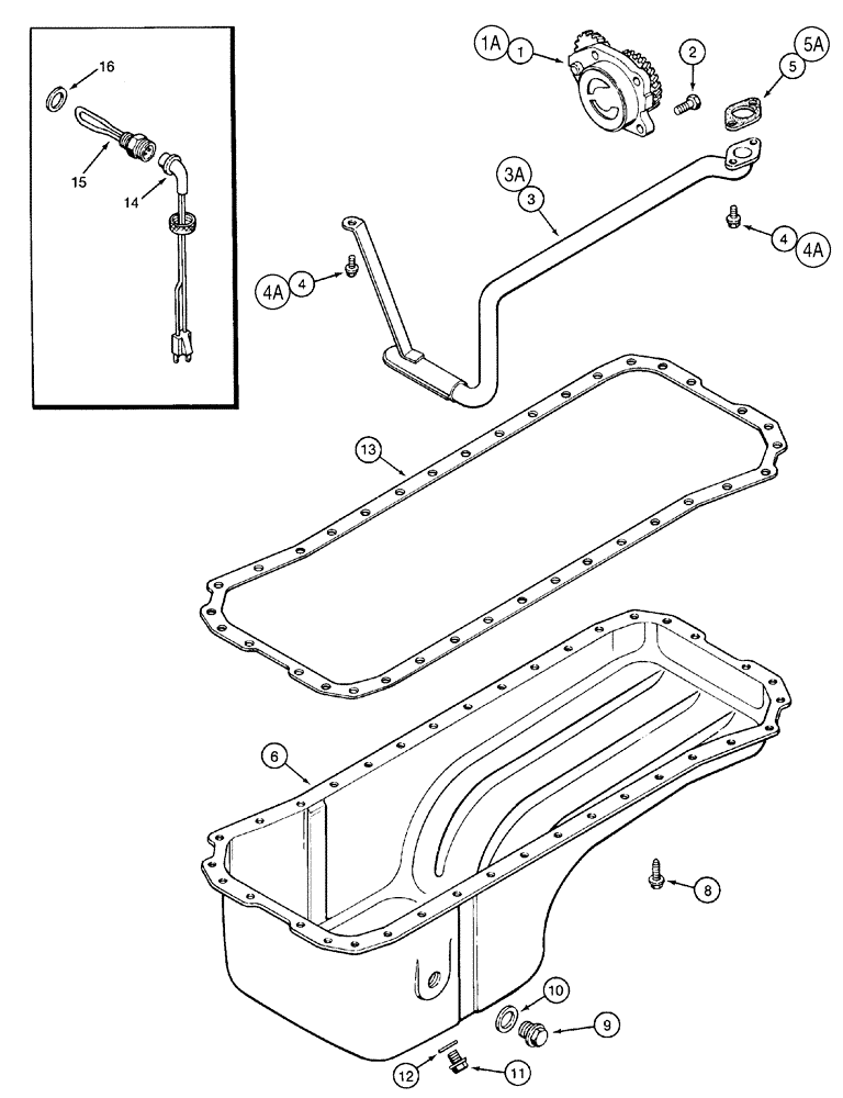 Схема запчастей Case 621C - (02-015) - OIL PUMP, PAN HEATER (NORTH AMERICA), 6T-590 EMISSIONS CERTIFIED ENGINE (02) - ENGINE
