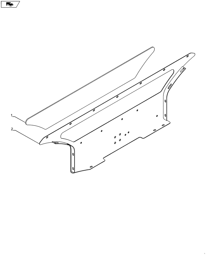Схема запчастей Case 570NXT - (90.154.AV) - COVER ASSY 3PT HITCH (90) - PLATFORM, CAB, BODYWORK AND DECALS