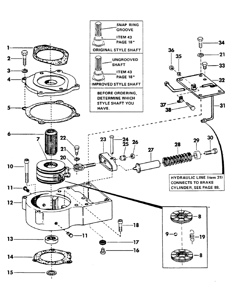 Схема запчастей Case 40YC - (086) - TRACK BRAKE (04) - UNDERCARRIAGE