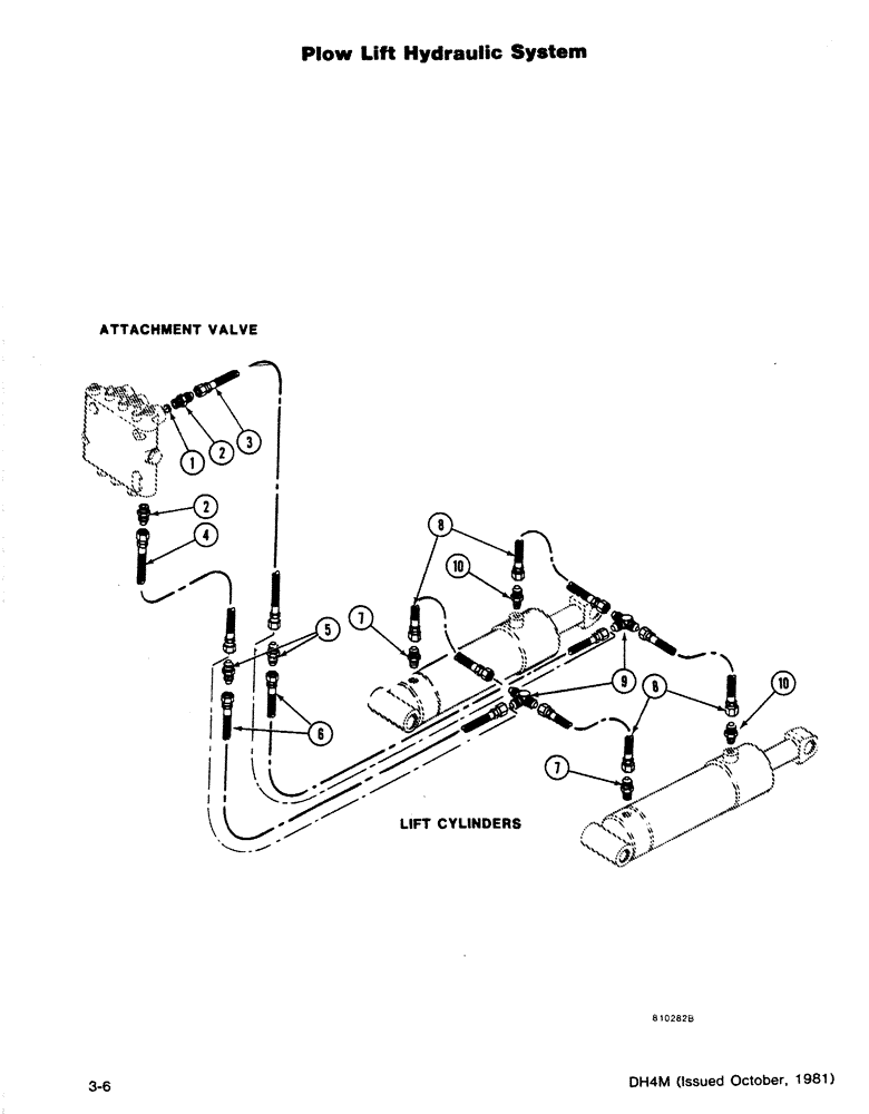 Схема запчастей Case DH4B - (3-06) - PLOW LIFT HYDRAULIC SYSTEM (35) - HYDRAULIC SYSTEMS