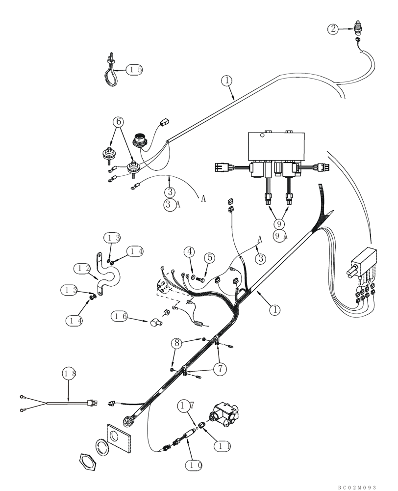 Схема запчастей Case 921C - (04-13) - HARNESS, REAR CHASSIS (Sep 25 2007 1:25PM) (04) - ELECTRICAL SYSTEMS