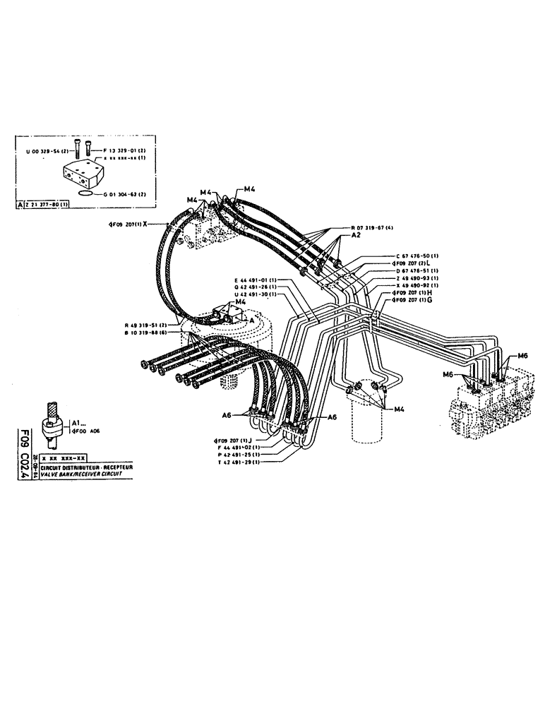 Схема запчастей Case 160CK - (106) - VALVE BANK/RECEIVER CIRCUIT (07) - HYDRAULIC SYSTEM