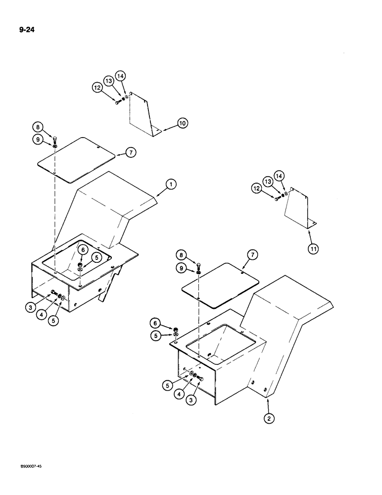 Схема запчастей Case 1085C - (9-024) - FENDERS (09) - CHASSIS/ATTACHMENTS