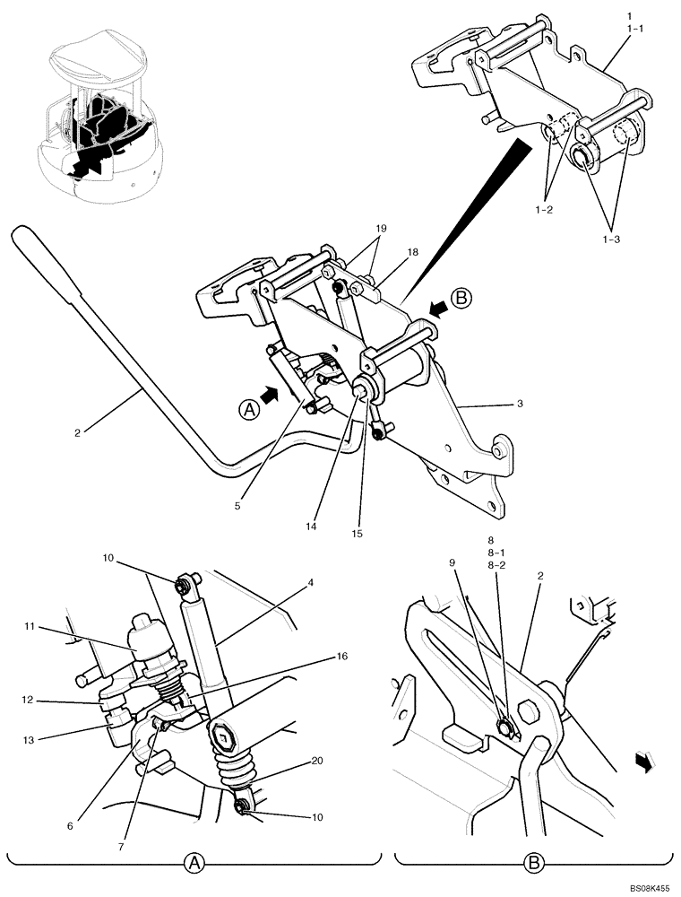 Схема запчастей Case CX27B BTW - (01-030) - CONTROL BOX ASSY (LEFT HAND) (PW03M00093F1) (90) - PLATFORM, CAB, BODYWORK AND DECALS