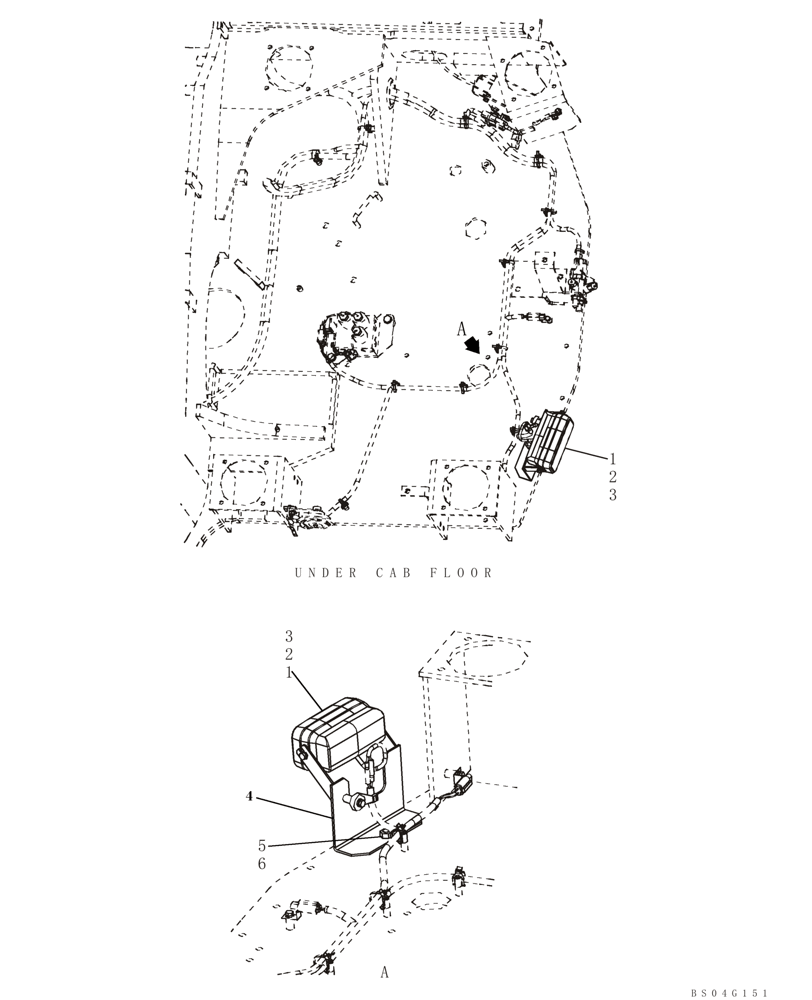 Схема запчастей Case CX80 - (04-11) - LAMP, WORK - CAB (04) - ELECTRICAL SYSTEMS