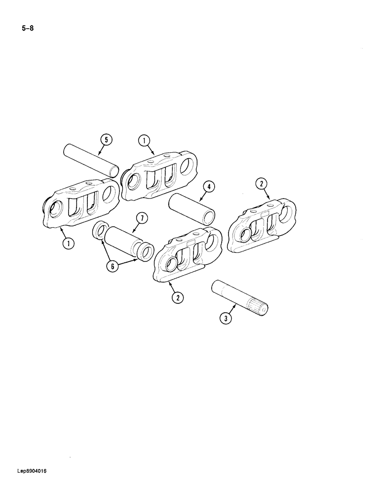 Схема запчастей Case 688 - (5-08) - TRACK CHAIN, LINKS AND PINS (11) - TRACKS/STEERING