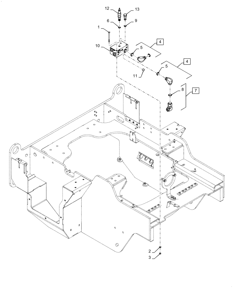 Схема запчастей Case 921F - (35.752.AG) - COOLING FAN RELIEF VALVE INSTALLATION (35) - HYDRAULIC SYSTEMS