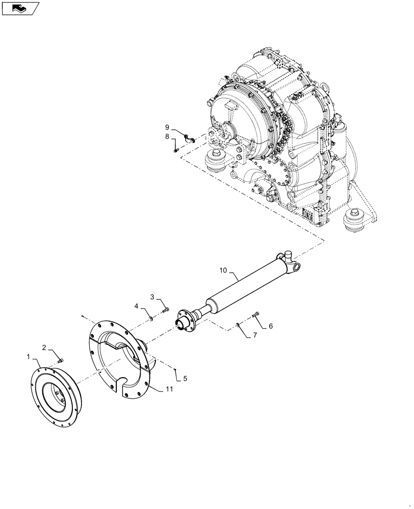 Схема запчастей Case 921F - (21.113.AT) - INPUT SHAFT 4 SPEED (21) - TRANSMISSION