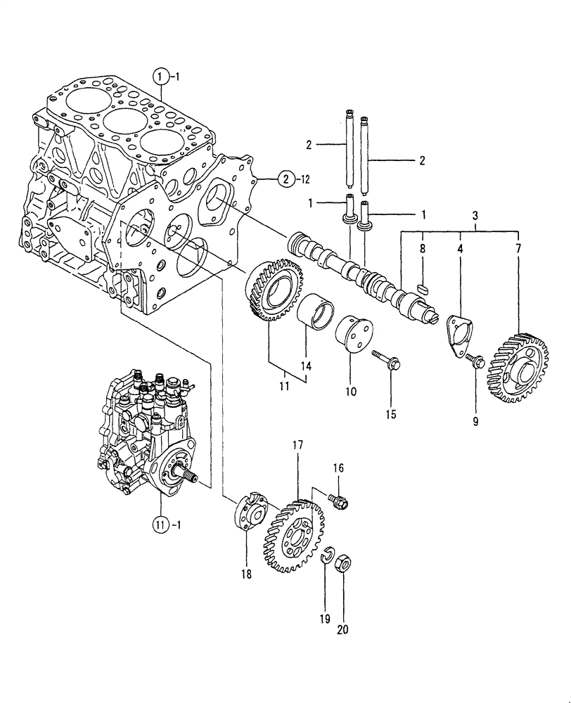 Схема запчастей Case CX27B - (ENGINE-07[1]) - CRANKSHAFT & DRIVING GEAR (10) - ENGINE
