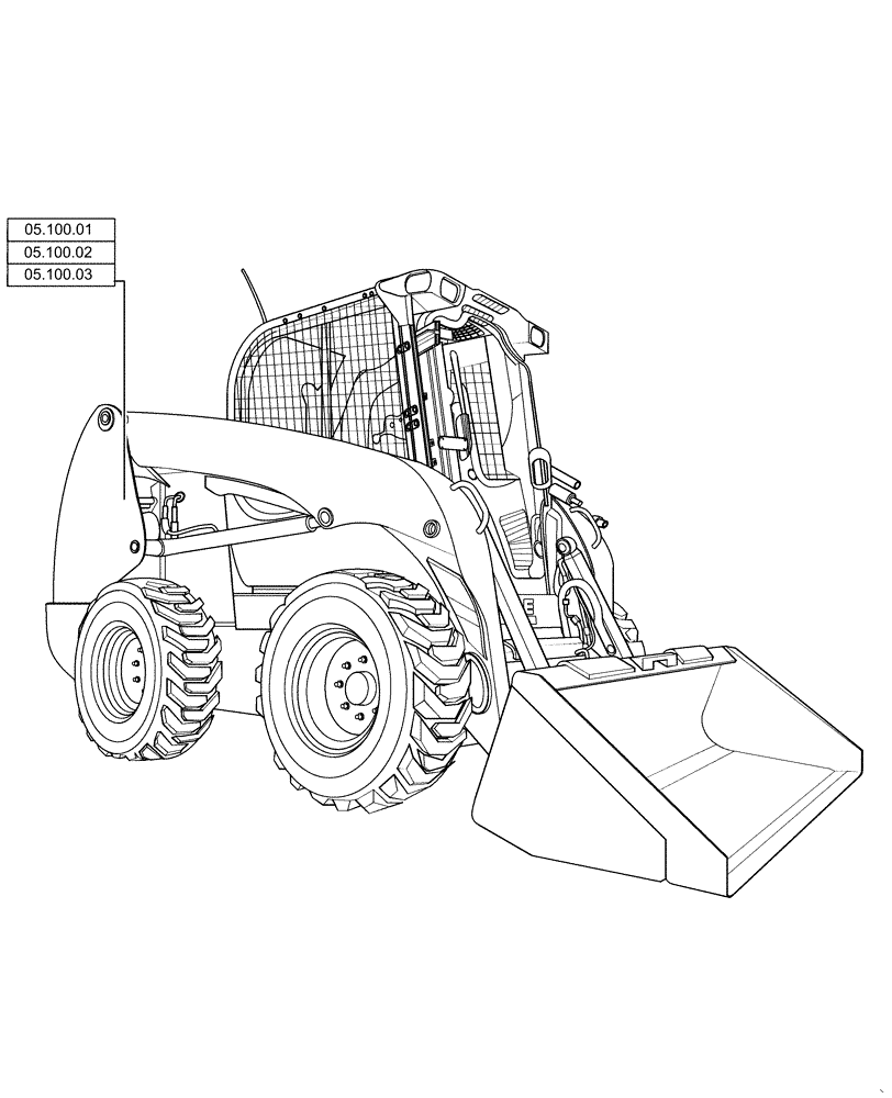 Схема запчастей Case SR200 - (00.000.05) - PICTORIAL INDEX - MACHINE COMPLATION AND EQUIPMENT (00) - GENERAL & PICTORIAL INDEX