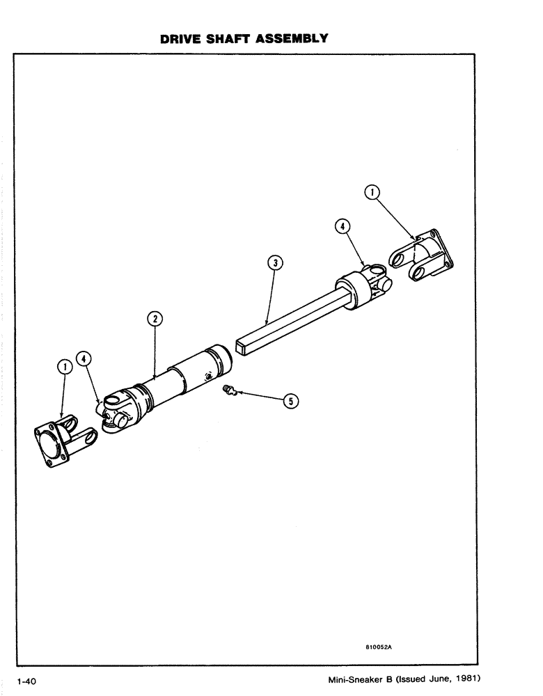 Схема запчастей Case CASE - (1-40) - DRIVE SHAFT ASSEMBLY (06) - POWER TRAIN