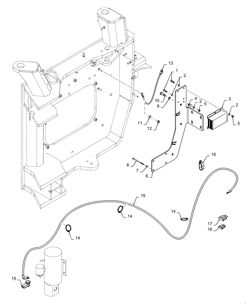 Схема запчастей Case 921F - (41.200.BO[01]) - AUXILIARY STEERING ELECTRIC CABLES (41) - STEERING