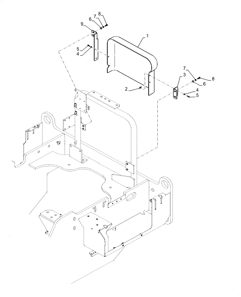 Схема запчастей Case 921F - (10.102.AA) - DRIVE BELT COVER, WITHOUT AIR CONDITIONING (10) - ENGINE