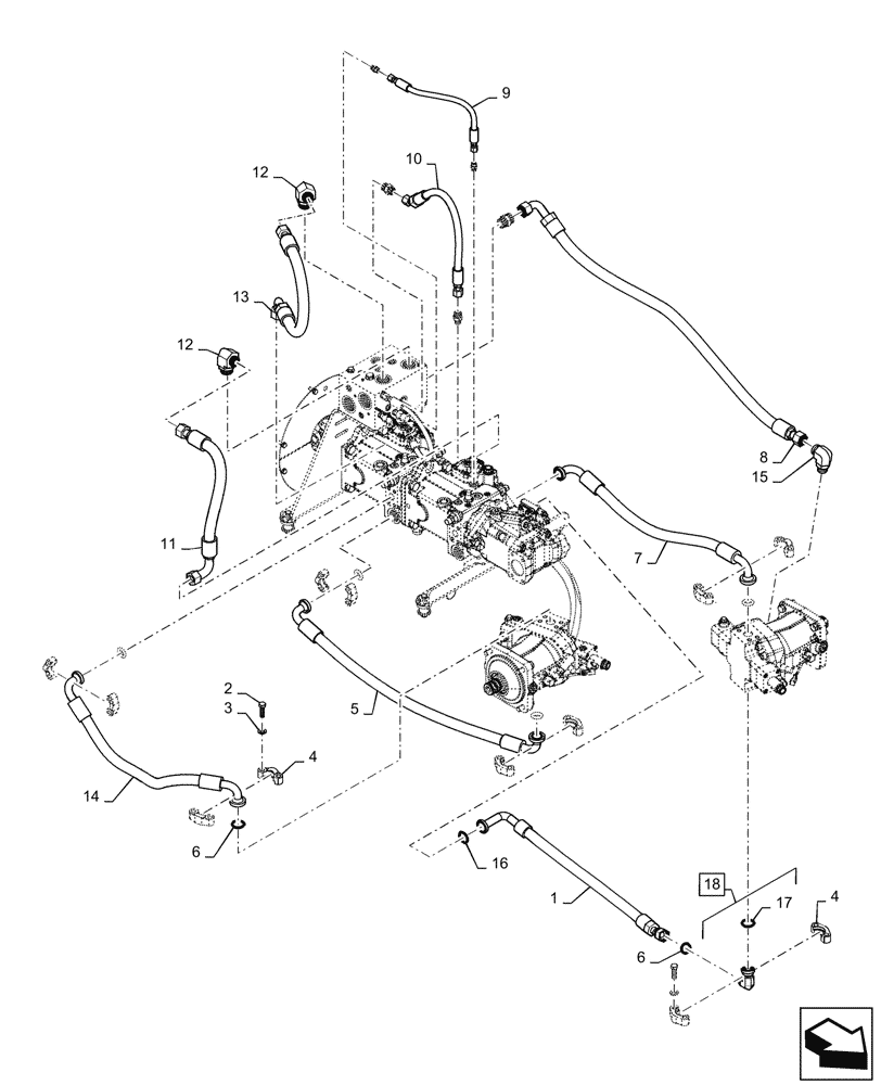 Схема запчастей Case 1150M WT/LGP - (29.218.AO[03]) - HYDROSTATIC PUMP (29) - HYDROSTATIC DRIVE